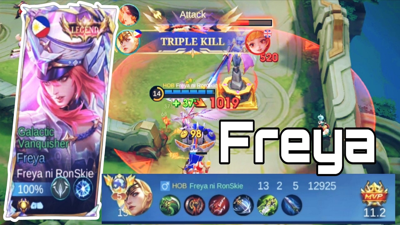 Freya Goes GOD MODE! Triple Kill Carry Gameplay | Top Global Freya by Freya ni RonSkie.