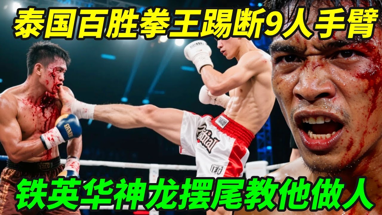 泰国百胜拳王来华9场比赛，踢断9人手臂，铁英华神龙摆尾教他做人！【小野格斗解说】