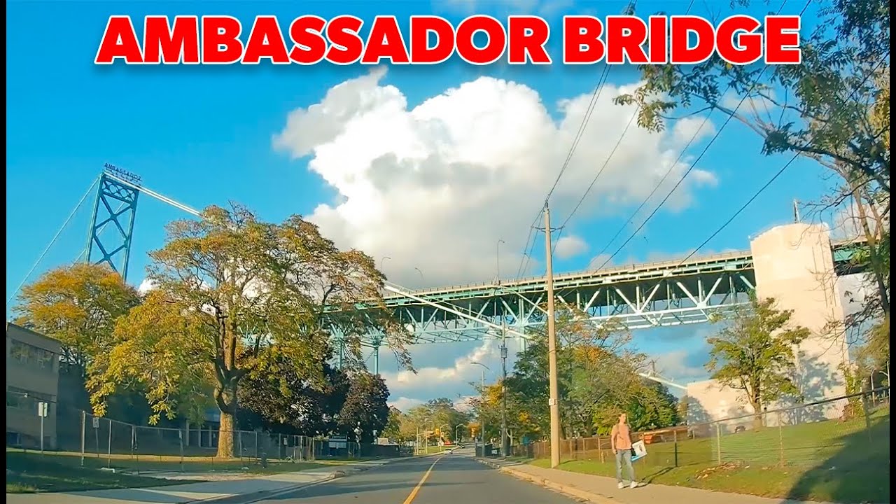 Driving in Windsor, Ontario : Sandwich town, Riverside Drive, Tecumseh Road