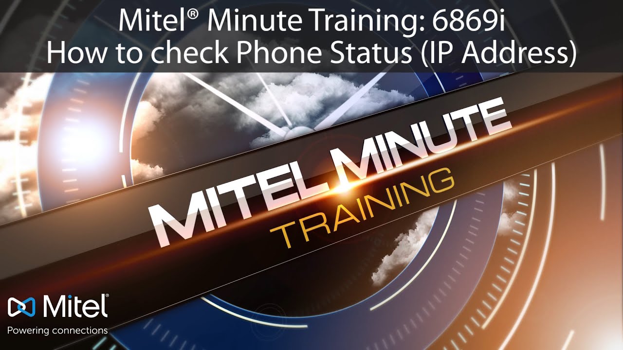 Mitel® Minute Training: 6869i How to check Phone Status (IP Address)