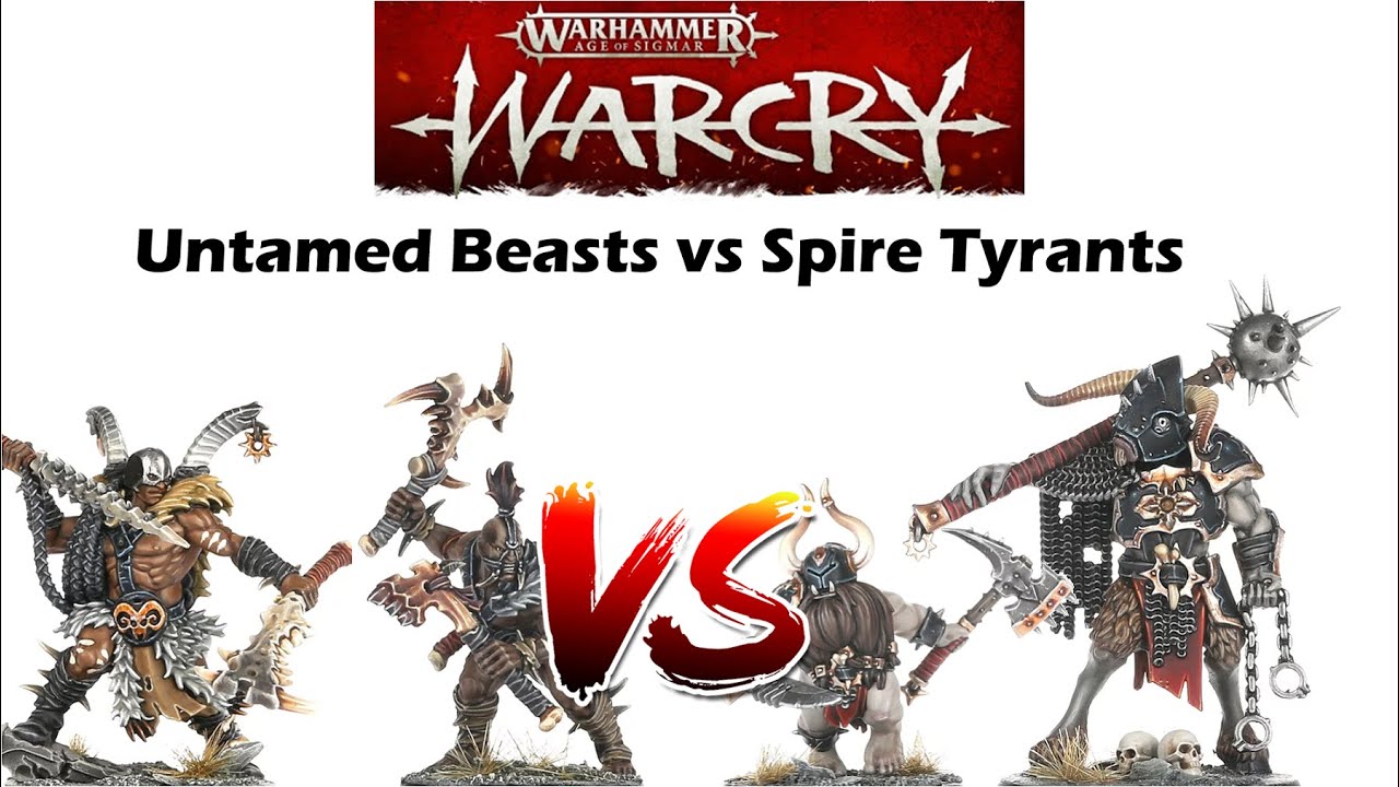 WARCRY - Beasts in the Pits! Spire Tyrants vs Untamed Beasts review.
