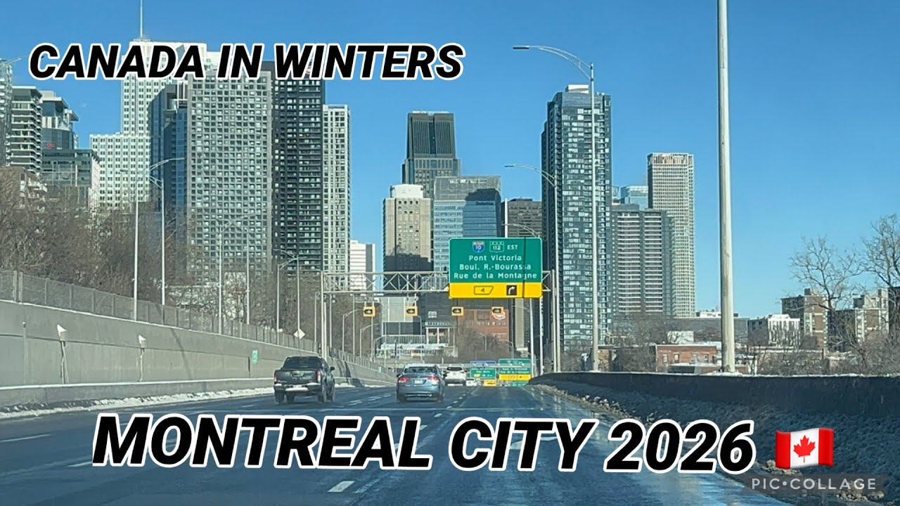 Montreal City Driving 2026❄️ | Canada In Winters