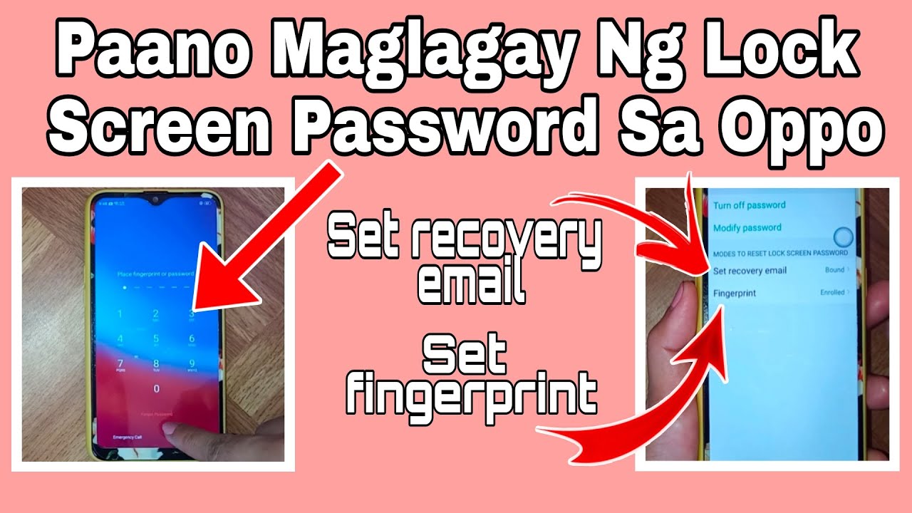 Paano Maglagay Ng Lockscreen Password Sa Oppo | Set Recovery Email And Fingerprint | Vanz Official
