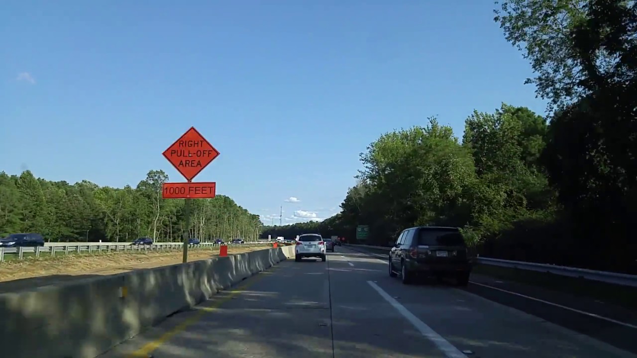 Driving from Williamsburg to Newport News,Virginia
