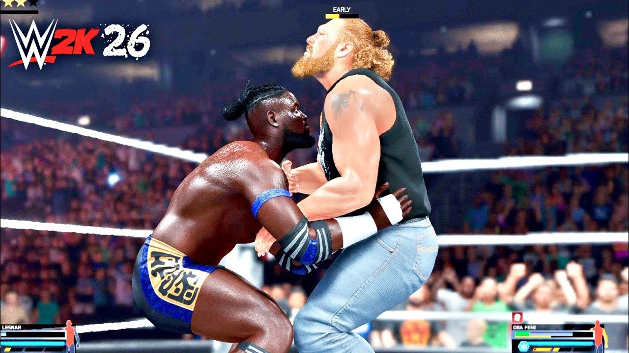 Full Match: Brock Lesnar Vs. Oba Femi, Wwe Raw highlights #wwe #brocklesnar #obafemi #wwe2k25