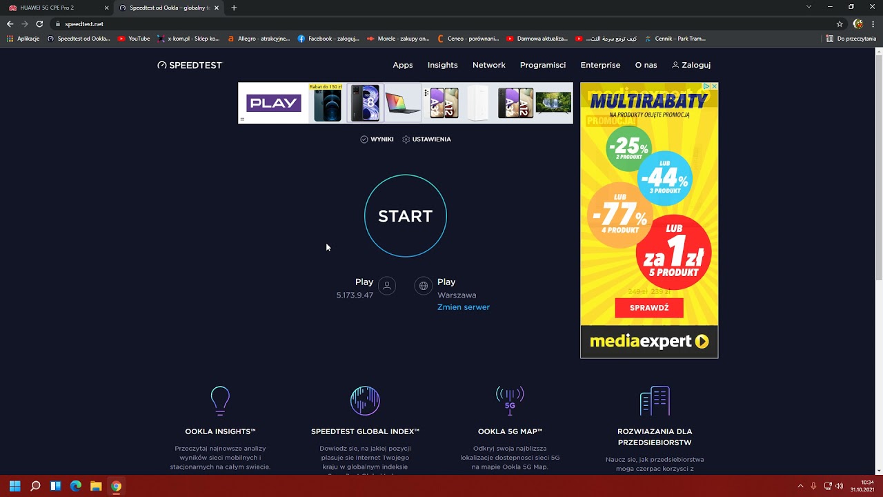 Huawei  5G CPE Pro 2 - Test Play 5G