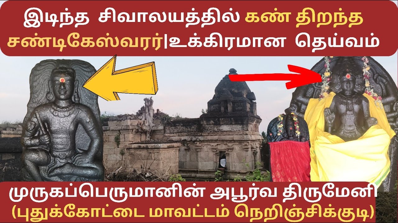 இடிந்த கோவிலில் கண் திறந்த ஈசன்|நெறிஞ்சிக்குடி உதய மார்த்தாண்டர் கோவில் |pudukkottai 