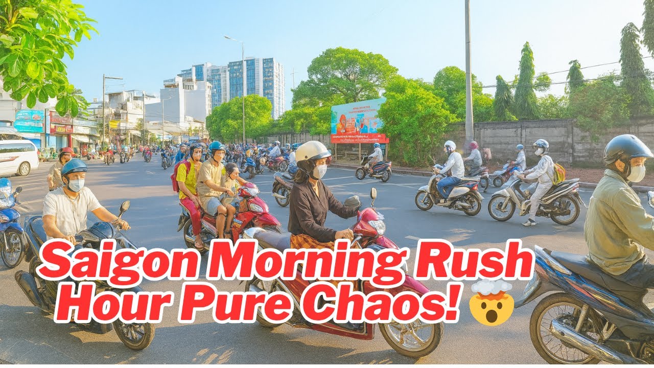Saigon Morning Rush Hour Pure Chaos