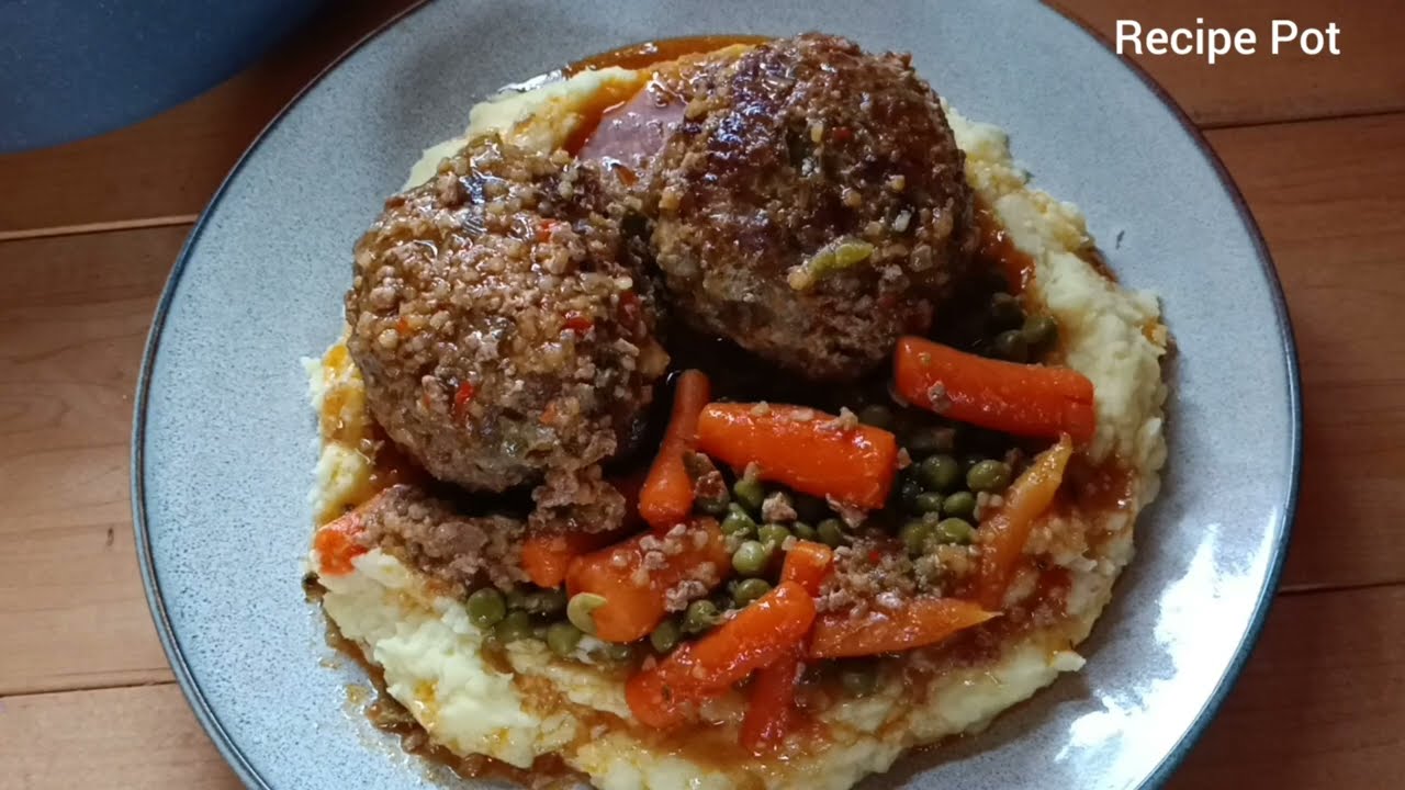 simple delicious cheese meat balls with mashed potatoes your family will love