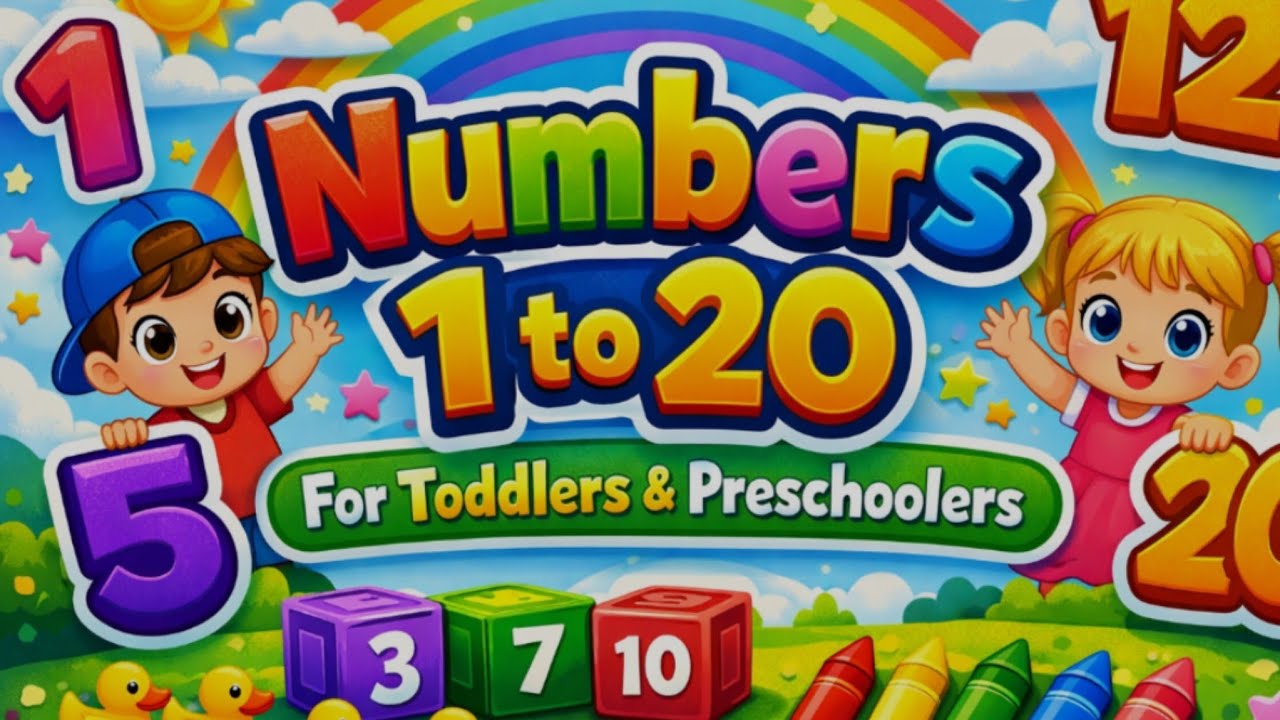Numbers 1 to 20 For Toddlers and Preschoolers 
