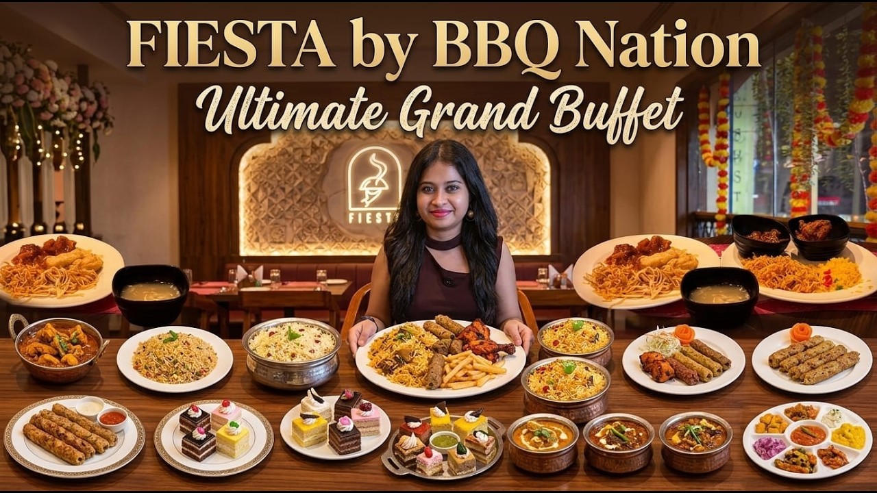 Fiesta's UNLIMITED Buffet  🔥 60+ Items 🤯 Best Buffet in Kolkata | New BBQ Nation Buffet