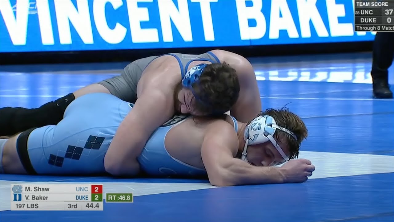 197lbs Vince Baker (Duke) vs Max Shaw (North Carolina)