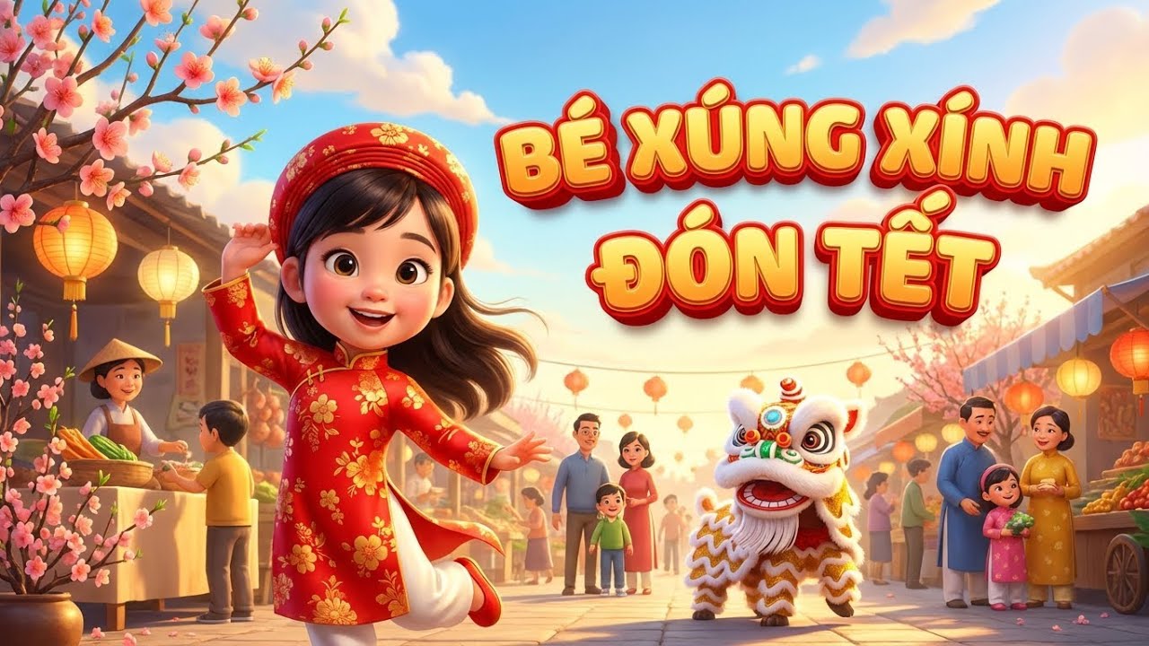 Bé Xúng Xính Đón Tết - Nhạc Tết Sôi Động - Top Bài Hát Thiếu Nhi Hay Nhất