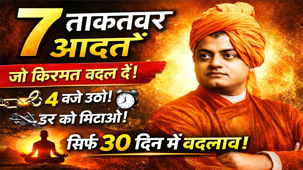 Swami Vivekananda की 7 आदतें | जो आपकी किस्मत 30 दिन में बदल देंगी | Youth Motivation 2026