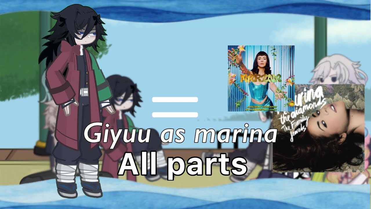 Hashira react to giyuu as marina All parts! (2x speed)
