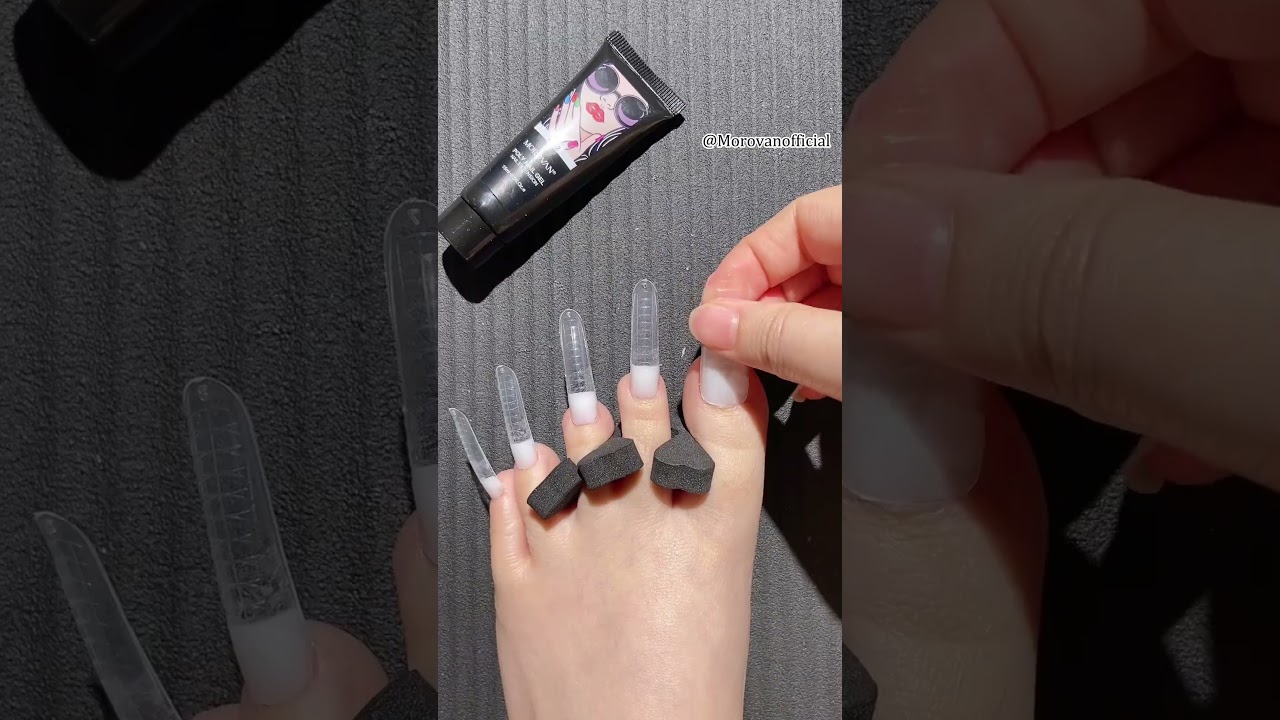 👡Do-it-yourself foot manicure, easy to create beautiful feet, summer must-have! #morovan #polygel