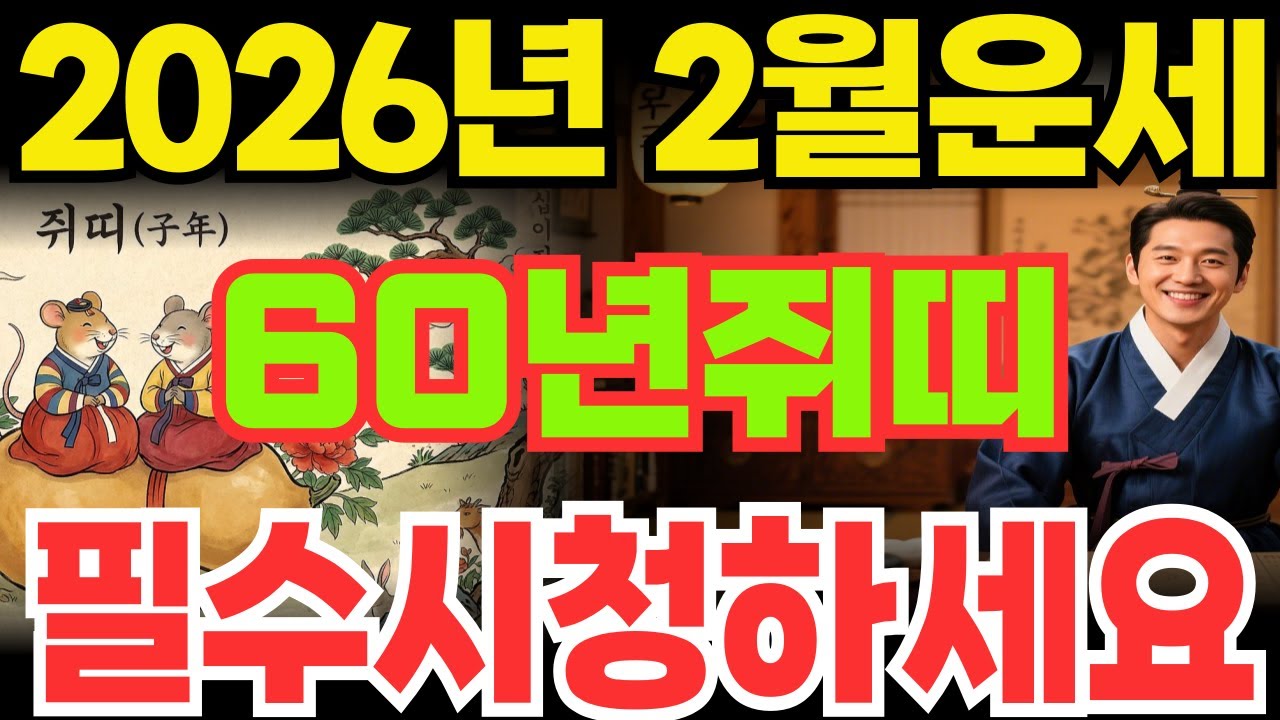 [1960년쥐띠운세]60년경자생쥐띠26년2월운세