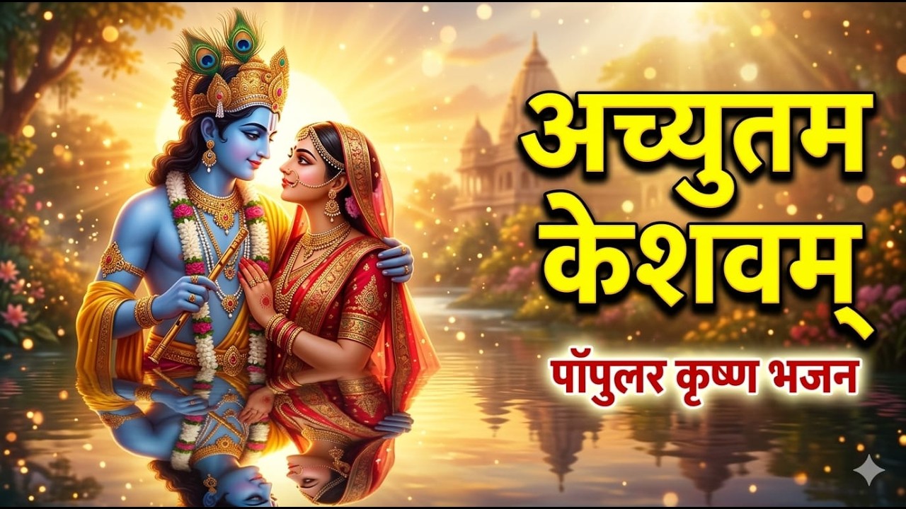 Achyutam Keshavam Krishna Damodaram | Shri Krishna Bhajan | Most Peaceful Krishna Song | Bhakti Geet
