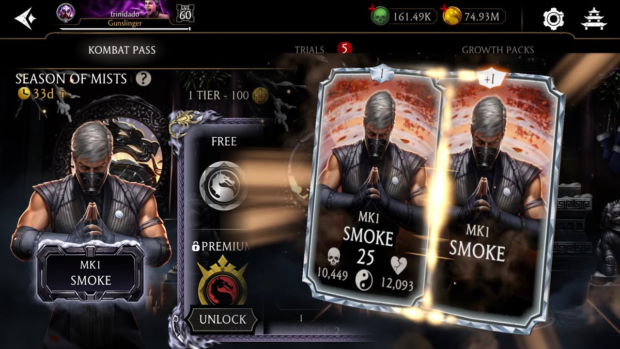I Got MK1 Smoke! Kombat Pass Season of Mist MK Mobile