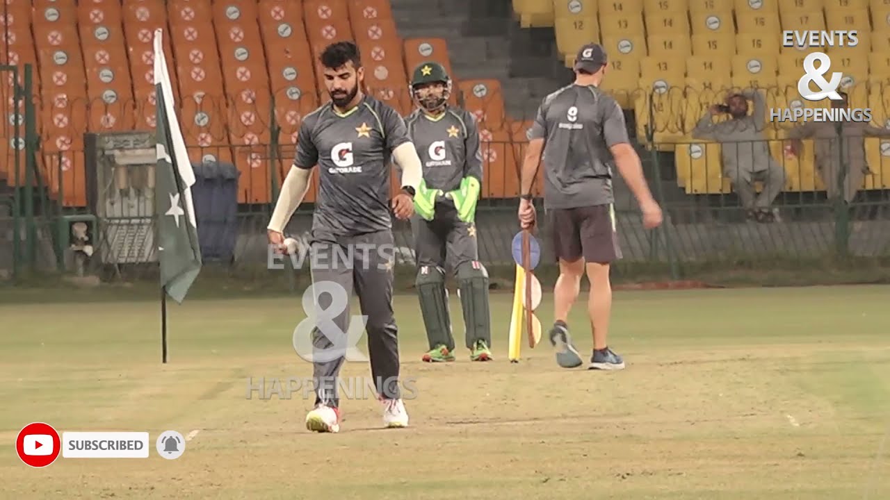 Shadab Khan Bowling during Practice Session