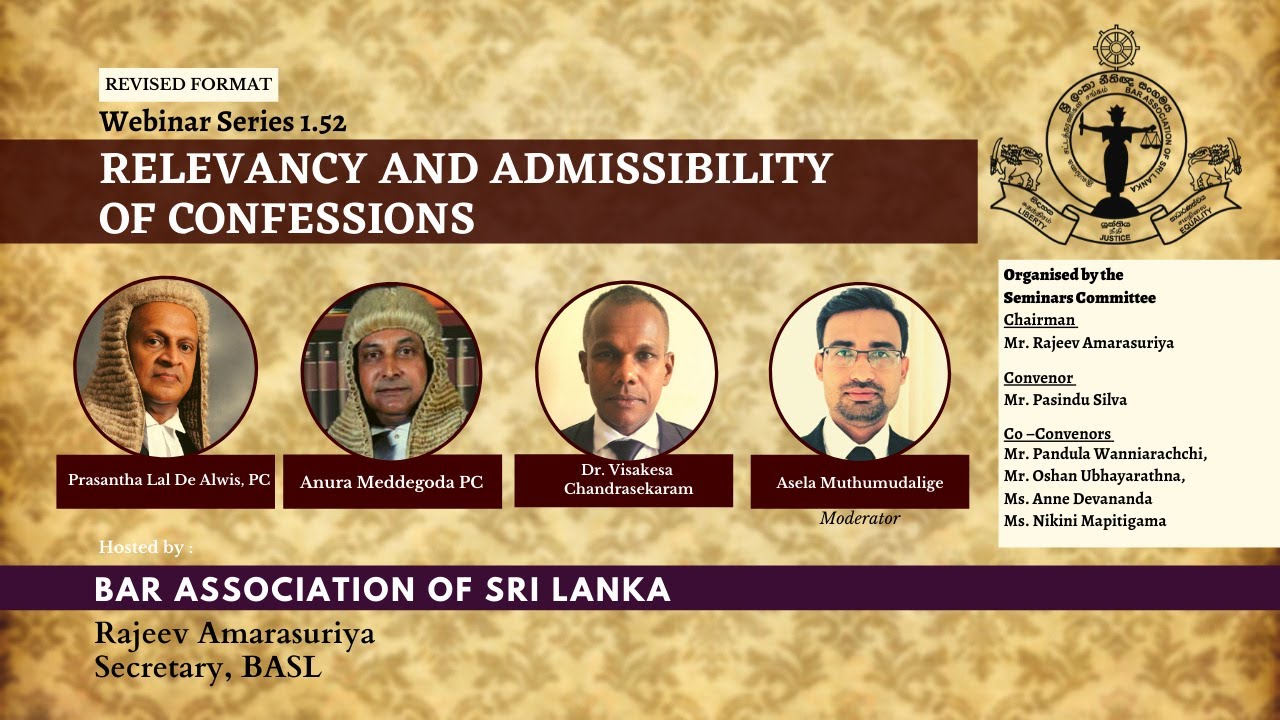 BASL Webinar 1.52 - Relevancy and Admissibility of Confessions
