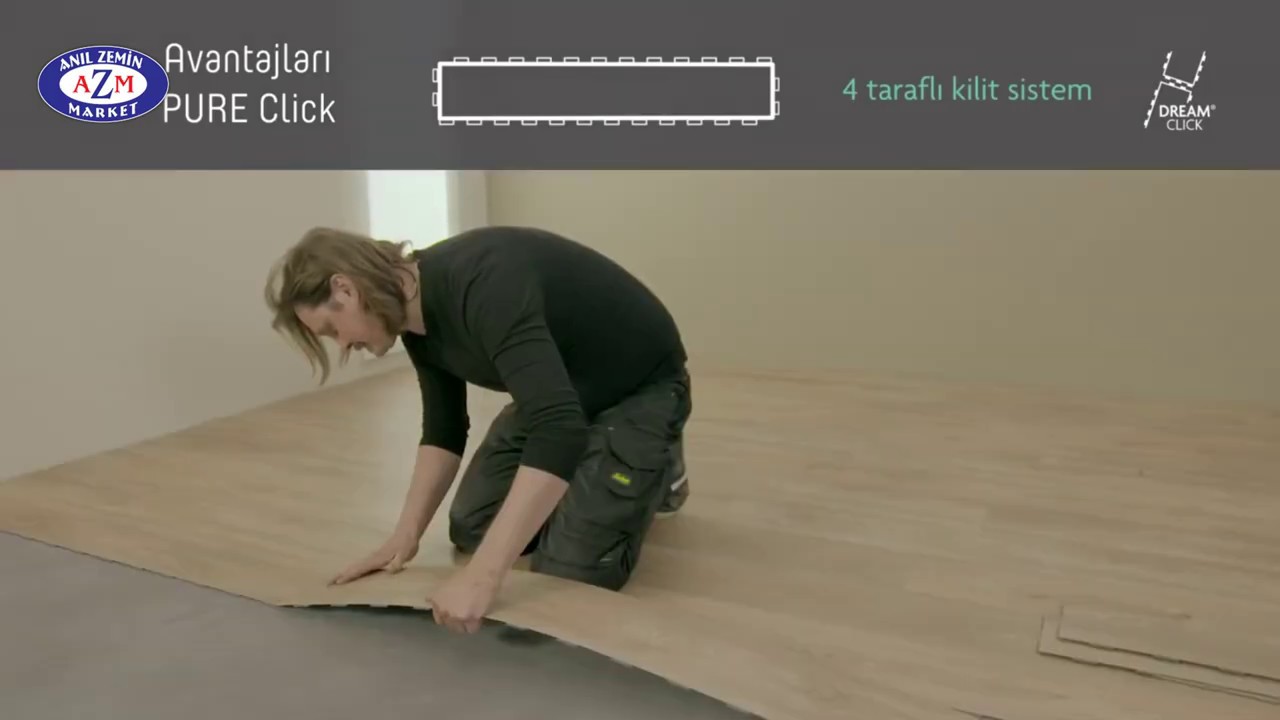 PURE Click LVT Zemin Kaplama - Click Sistem LVT Kaplama | Anıl Zemin Market # lvpzeminkaplama