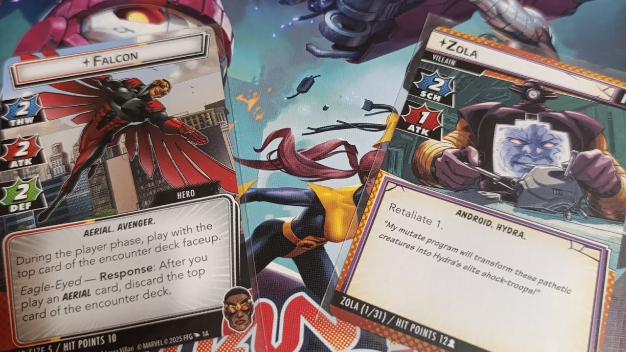 Marvel Champions CZ #18 Falcon vs Zola Protection RotRS Campaign Scenario 4. Let's face his monsters