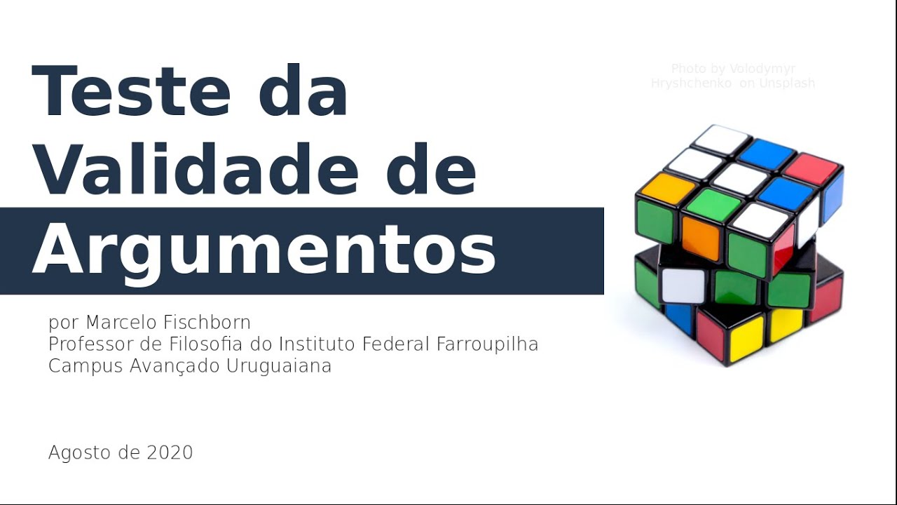 3. Teste da validade de argumentos com tabelas de verdade