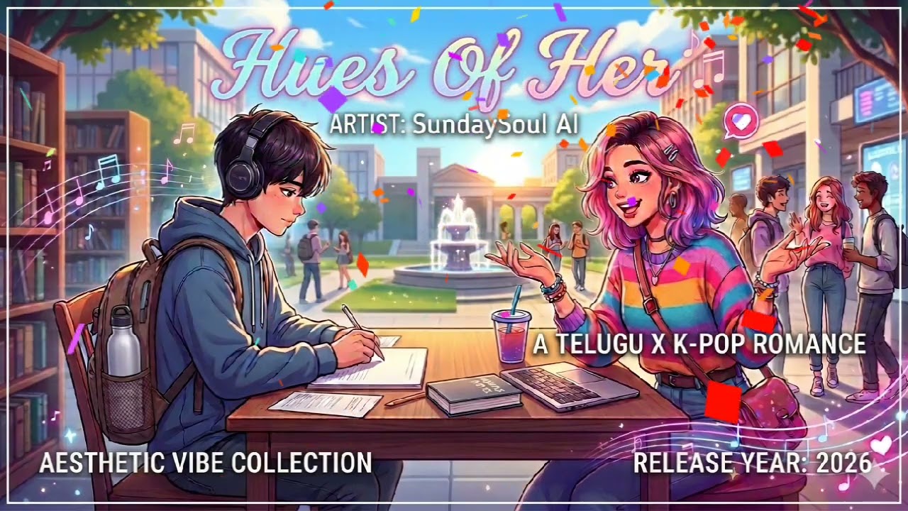 Hues of Her - SundaySoul AI (Official AI Video) | Aesthetic Lo-fi / Indie Pop