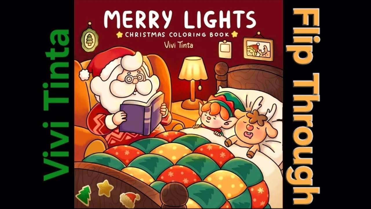 Merry Lights Christmas Coloring Book for Adults by Vivi Tinta Flip Through