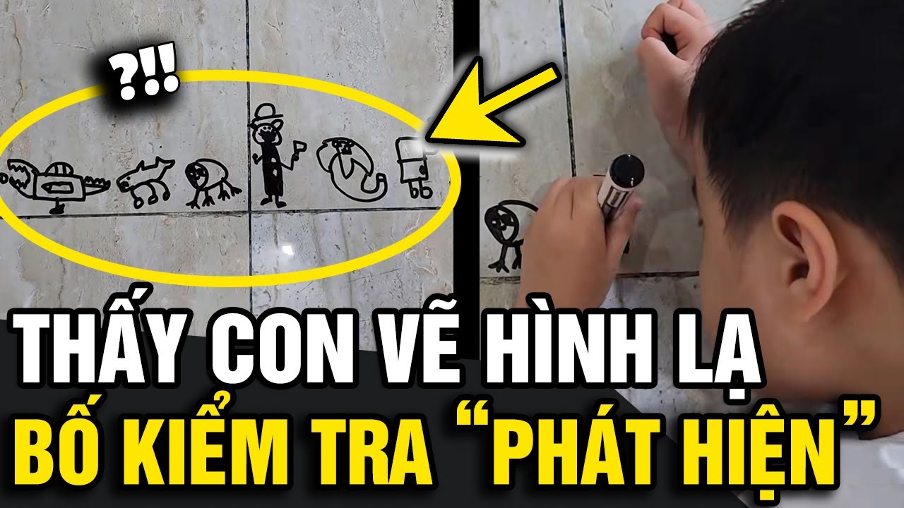 Thấy con VẼ LINH TINH xuống nền nhà, bố đến xem thấy khả năng GHI NHỚ SIÊU PHÀM | Tin Nhanh Official