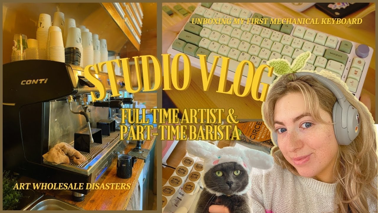 Art Studio Vlog ✿ Wholesale Disaster, Art Studio tour, Playing Baldur's Gate 3 🍂☕️🤎