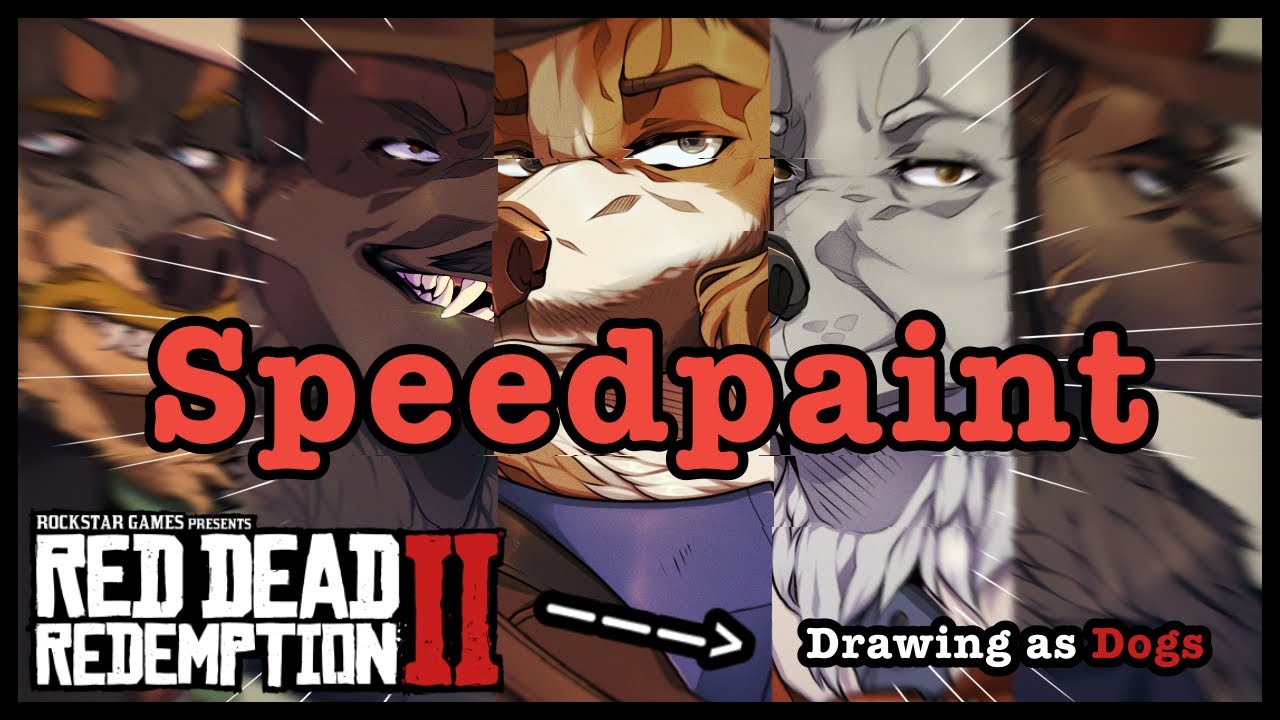 Van der Linde Gang members as dogs :.Speedpaint (Part 1)