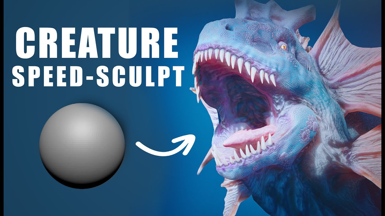 Amphibious Dragon Zbrush Timelapse