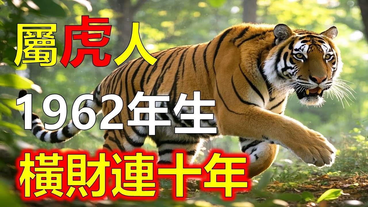 1962屬虎人明年開始一路暴富十年不間斷。#2026虎#生肖虎 #1962虎