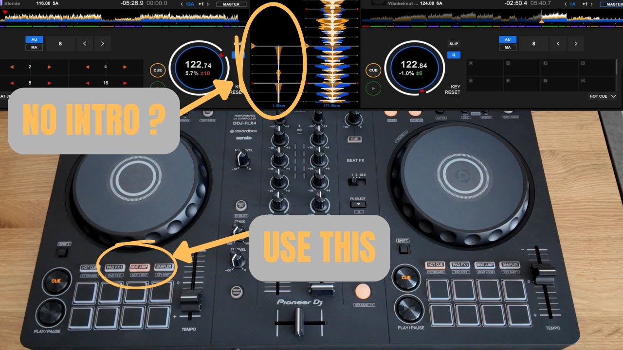 Use this feature to MIX tracks with NO intro