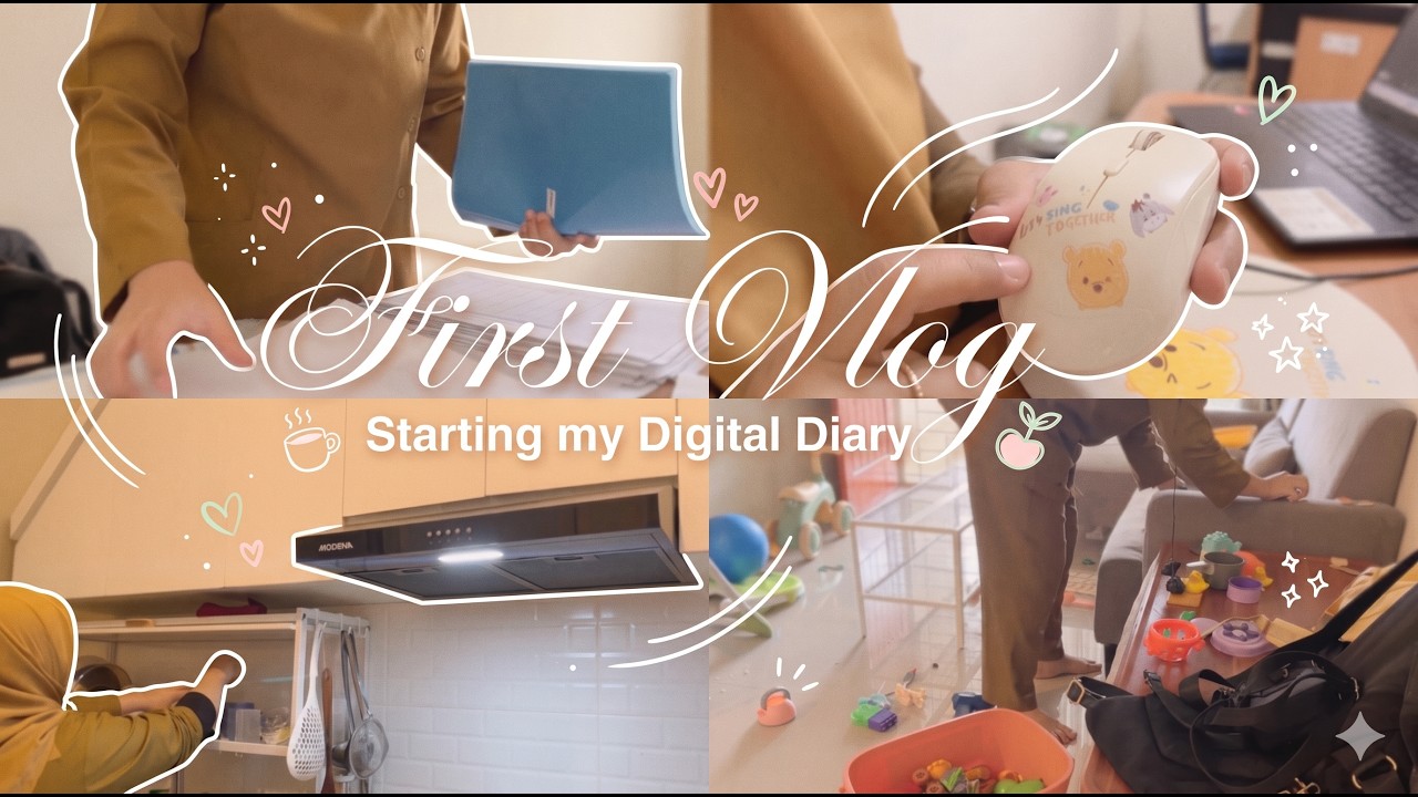 Starting My Digital Diary 📒💻 | Rainy day 🌧️+ working + Beresin Rumah 🧹✨