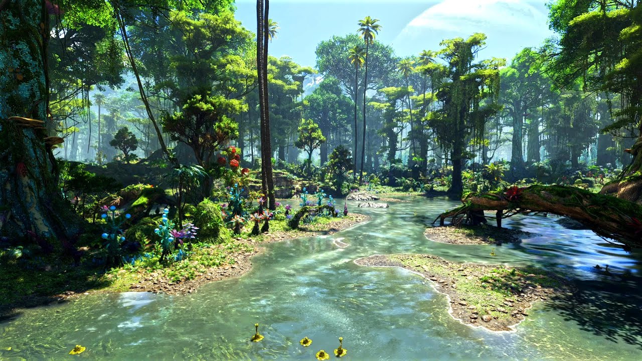 Avatar: Frontiers of Pandora || Rain Forest Ambience | Cozy Lake in the Rain Forest on an Alien Moon