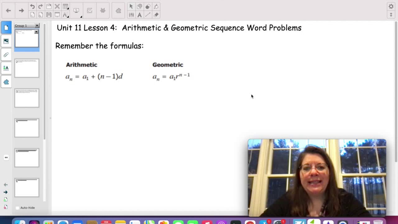 Alg. 2: Unit 11 Lesson 4:  Arithmetic & Geometric Sequence Word Problems