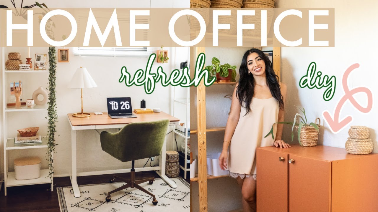 HOME OFFICE REFRESH | IKEA DIY, Small Business, Boho, Scandi, Office Tour, Updates & Inspiration