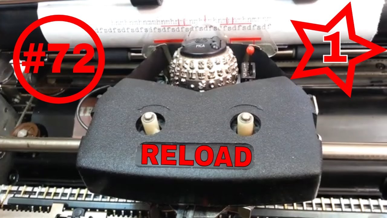 Замена картриджа IBM Selectric 72 Fabric, заправка новых чернил