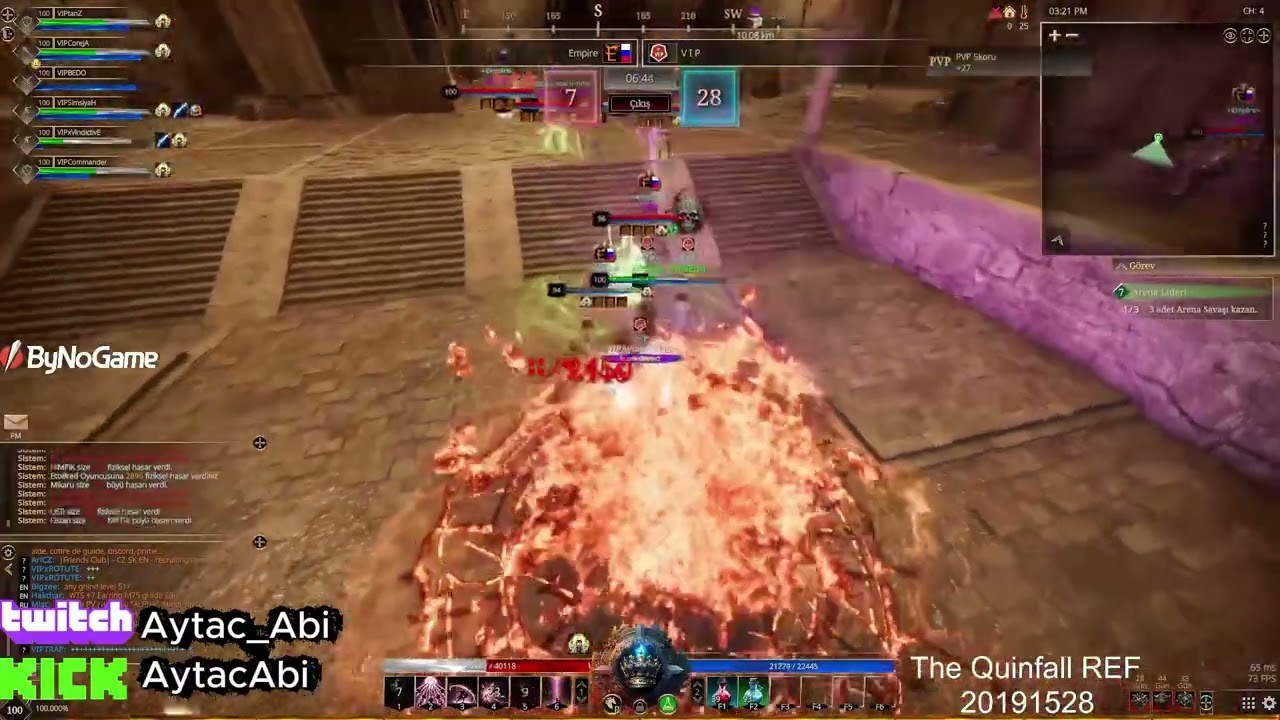 The Quinfall  VIP vs Empire Guild savaşı
