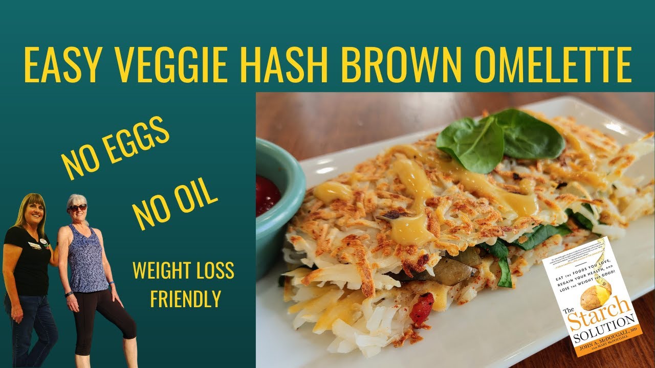 Easy Veggie Hash Brown Omelette / No Eggs/ Starch Solution