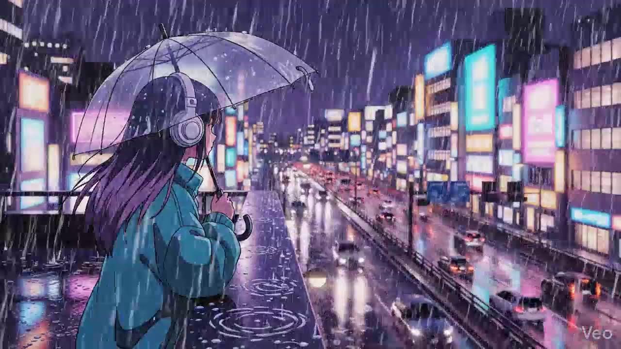 Neon Lights & Rain 🌧️ Japanese Lofi Chillhop