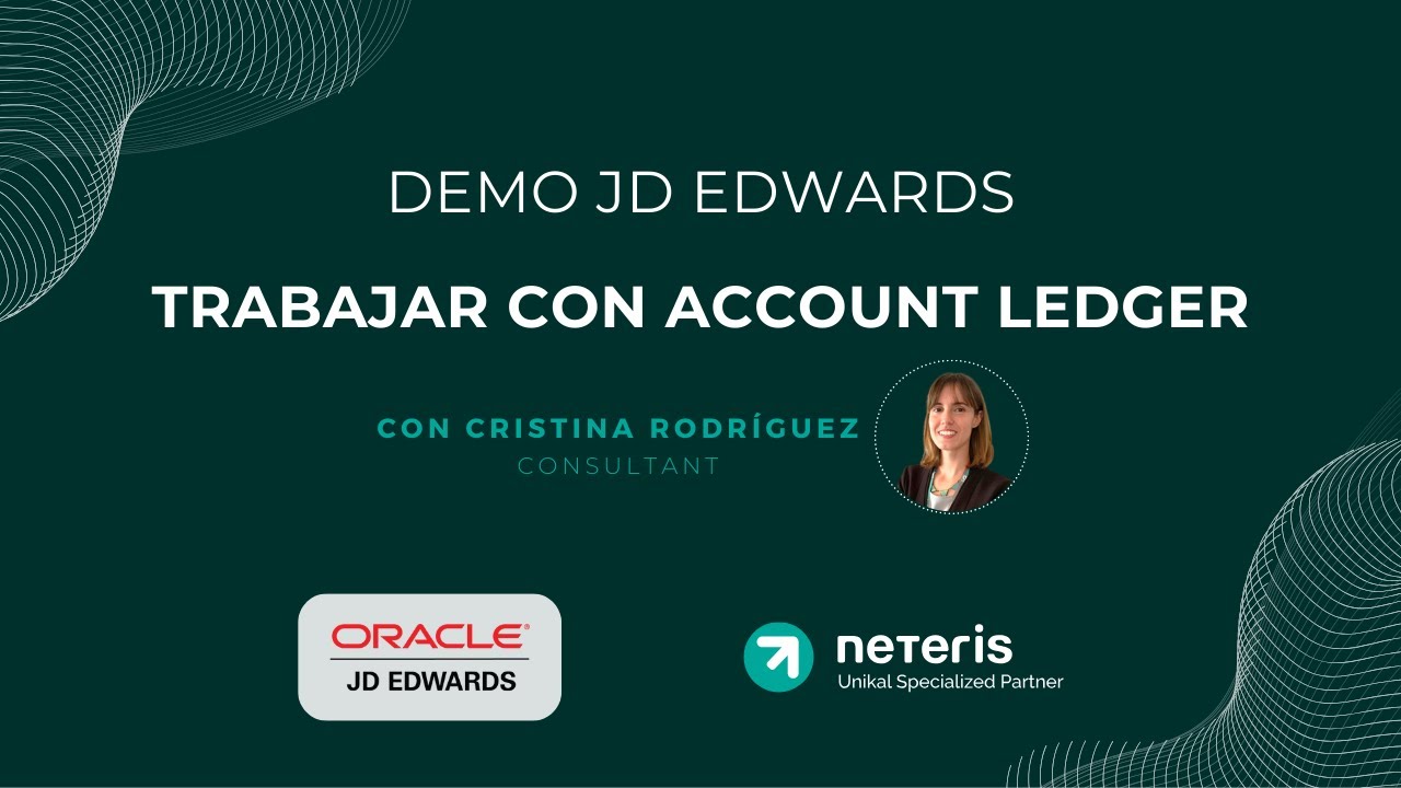 Demo JD Edwards: Trabajar con Account Ledger