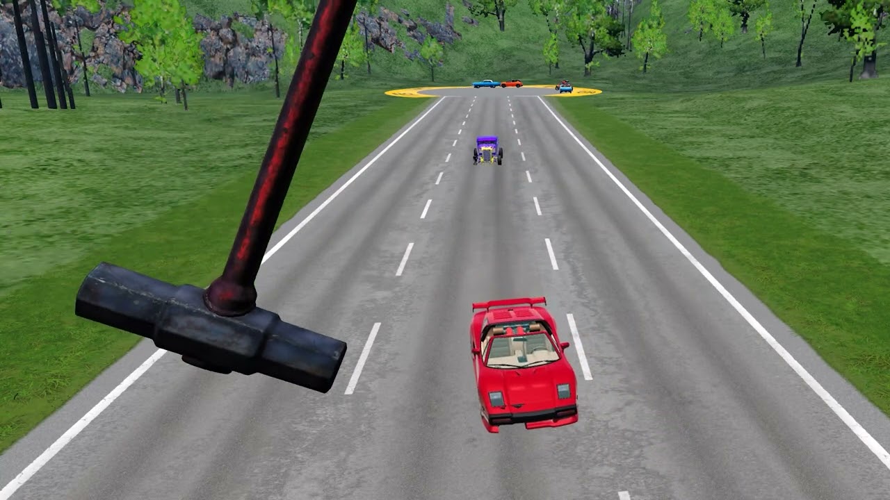 let's see which cars can go through #beamngdrive #beamforming #automobile #buildingmaterial #beamng