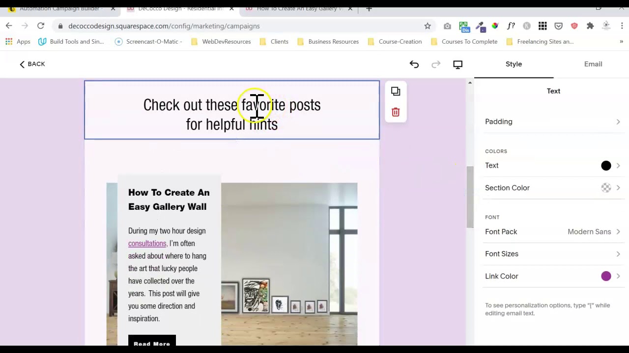 Creating a Welcome Email Automation in Squarespace Campaigns