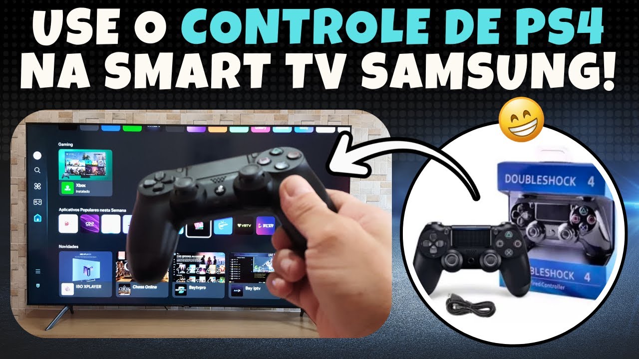 VIROU CONSOLE! 🔥 Como Conectar o Controle de PS4 na Smart TV Samsung (Gaming Hub)