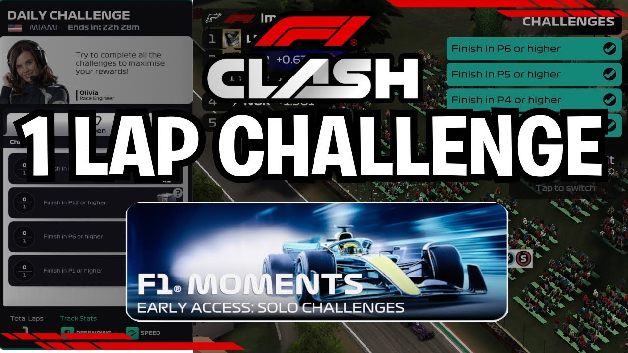 Испытание F1 Moments в мобильной версии F1 Clash