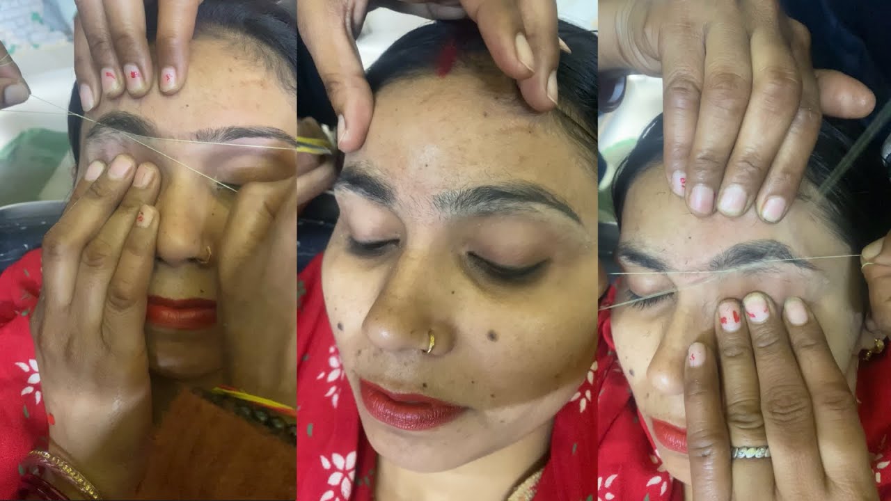 आईब्रो थ्रेडिंग बनाने का आसान तरीका सीखिये l Eyebro threading tips for biggeners l 
